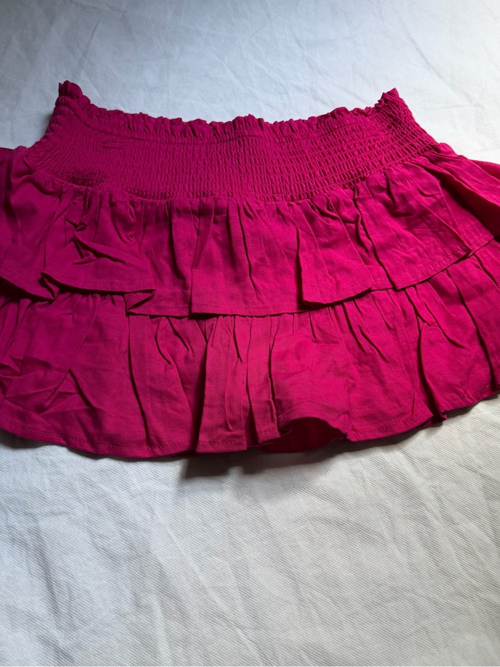 No Boundaries Hot Pink Ruffle Tiered Mini Skirt